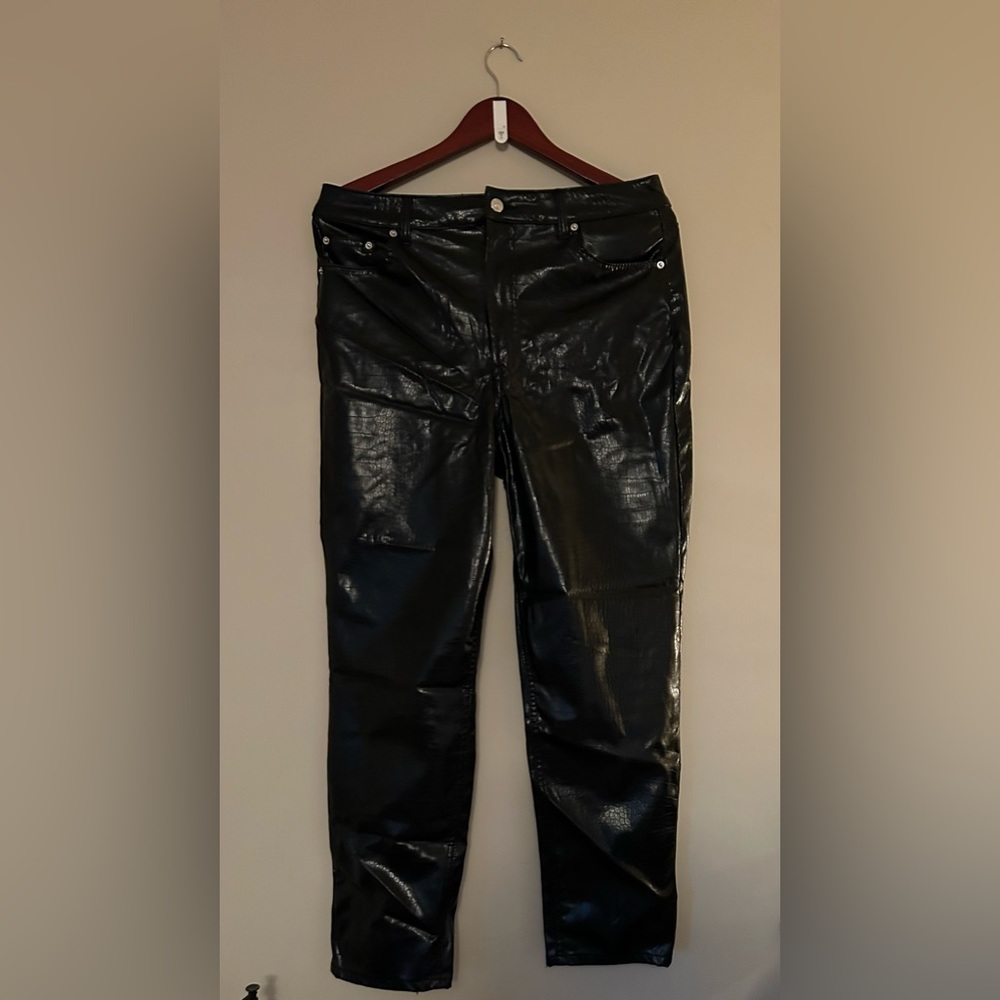 H&M Divided size 14 black “pleather” pants